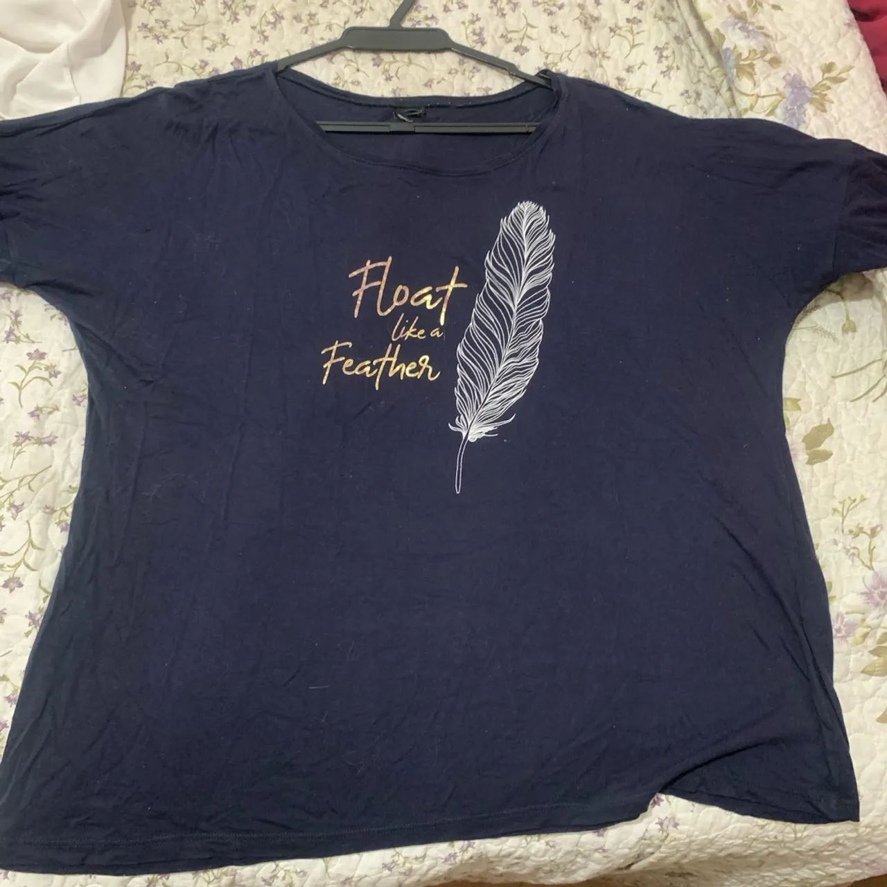 Camiseta Feminina Manga 3/4  - Azul - Tamanho G - Foto 2