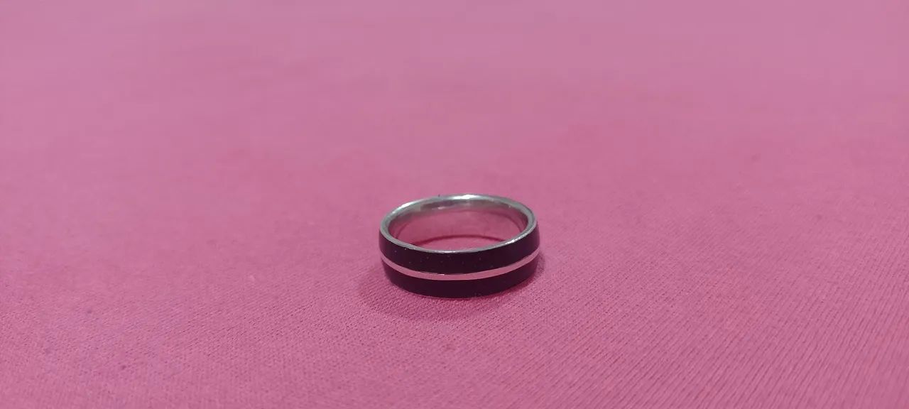 Anel Biojoias semente de tucumã/ prata - Foto 4