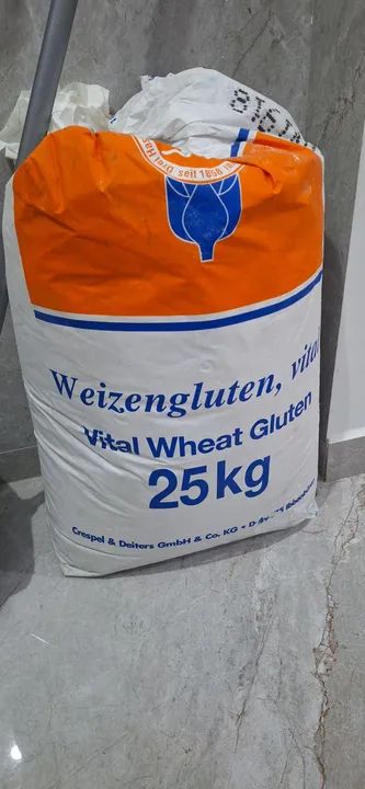 Gluten de trigo embalagem com 25 kg.