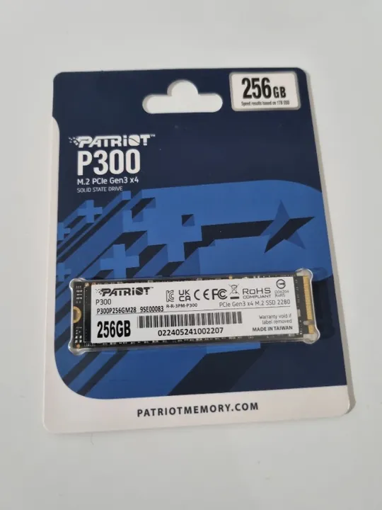 SSD 256 GB nvme m.2 2280 PCIe GEN 3X4 Patriot