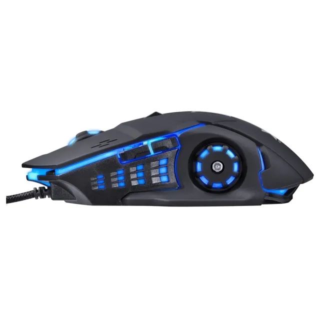 Mouse Gamer Galatica 2400 Dpi Led Azul Cabo Usb 1,8m - Foto 5