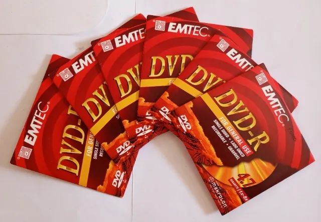 Lote 6 DVD-R Virgens Emtec Lacrados