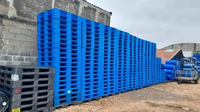 JR Tambores - Pallet Plástico - Medida 1,10 x 1,10  Seminovos  - Foto 3