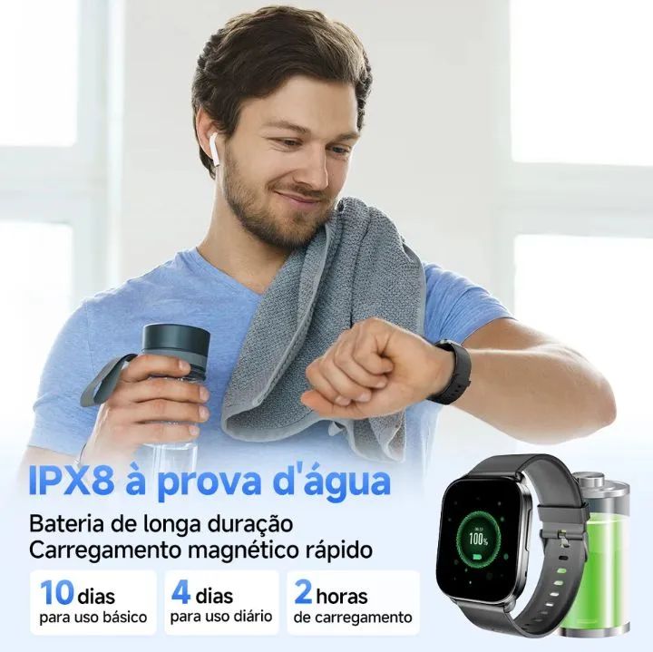 Smartwatch QCY Watch GS tela 2,02" HD IPX8 - Foto 2