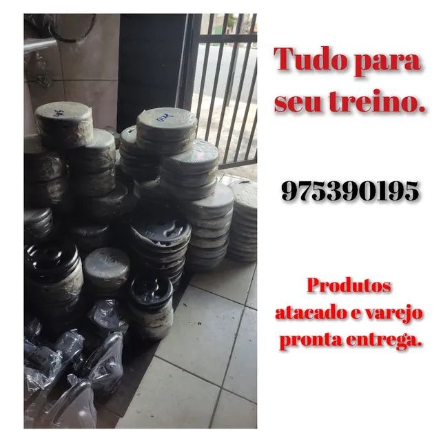 Anilhas halter barra Jump piso peso academia 