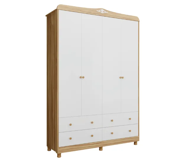 Roupeiro Infantil Elo Liso 100% MDF - Peroba
