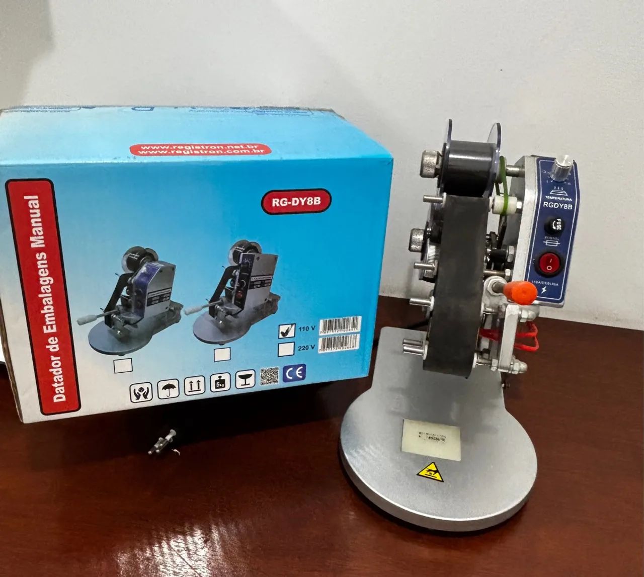 IMPECÁVEL- Datadora Registron 110V - Val/Lote/Fab