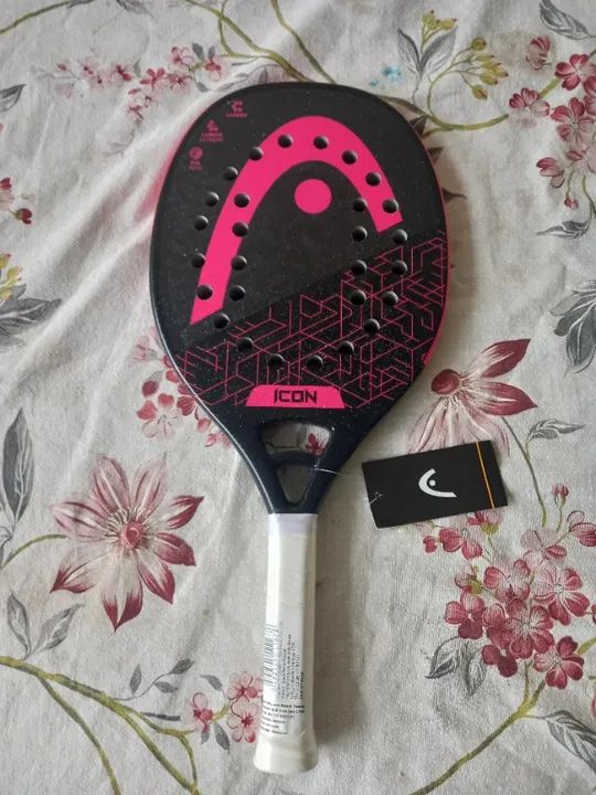 Raquete beach tennis icon rosa