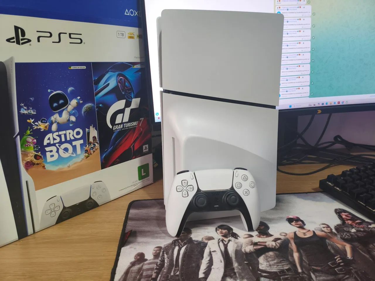 PS5 slim 2 mês uso apenas troca - Foto 5