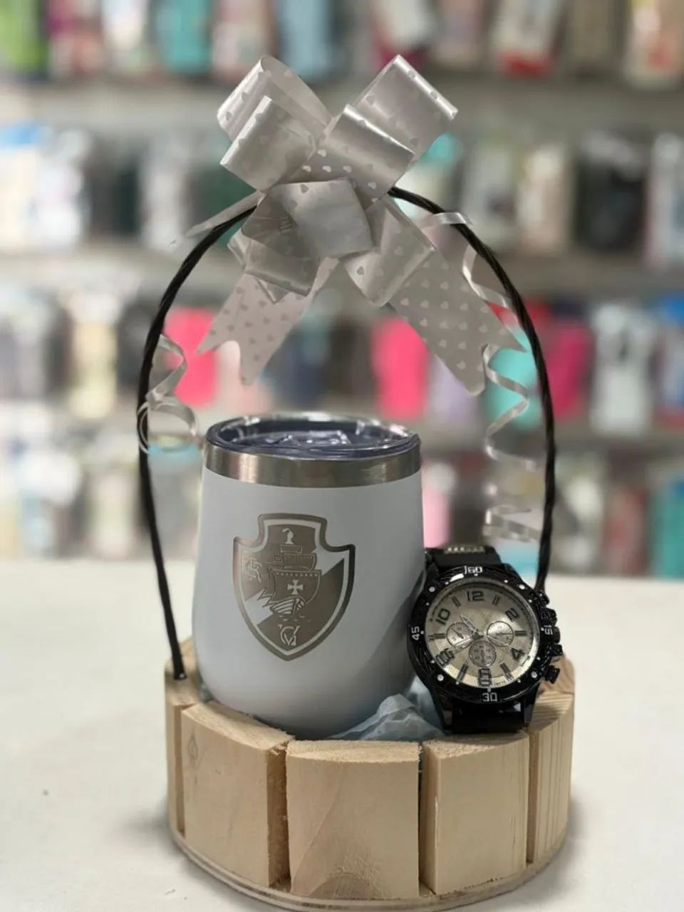 Kit Presente Masculino: Relógio e Copo Personalizado