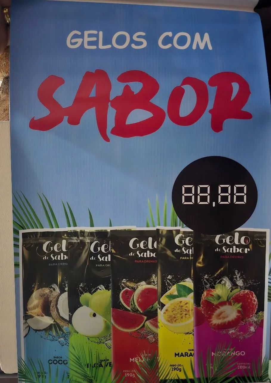Gelos Saborizados para bebidas em geral e drinks