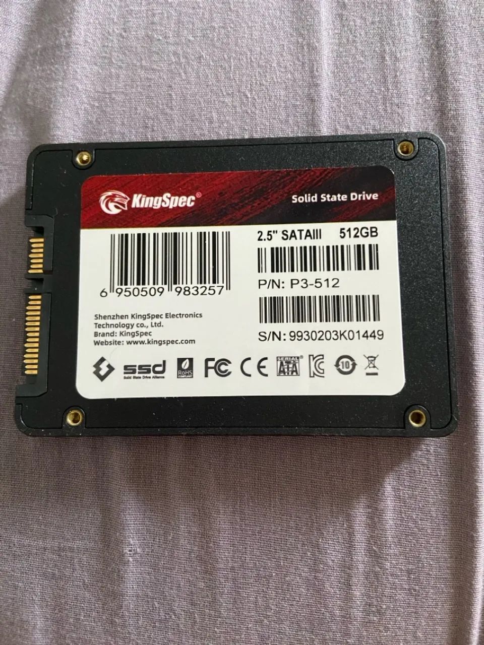 KingSpec SSD SATA de 512 GB 6.3 cm, unidade de estado sólido interna SATA III - Foto 2