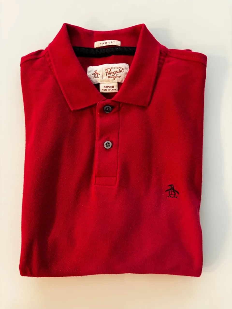 Camisa Polo Vermelha Penguin