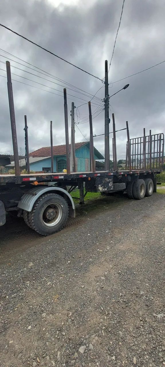 Mercedes 1630 ano 94 com carreta randon 2 eixo 96 florestal  - Foto 8