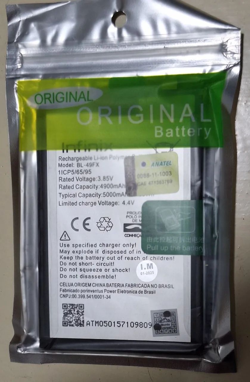 Bateria Infinix BL-49FX Original 5000mAh - Foto 2