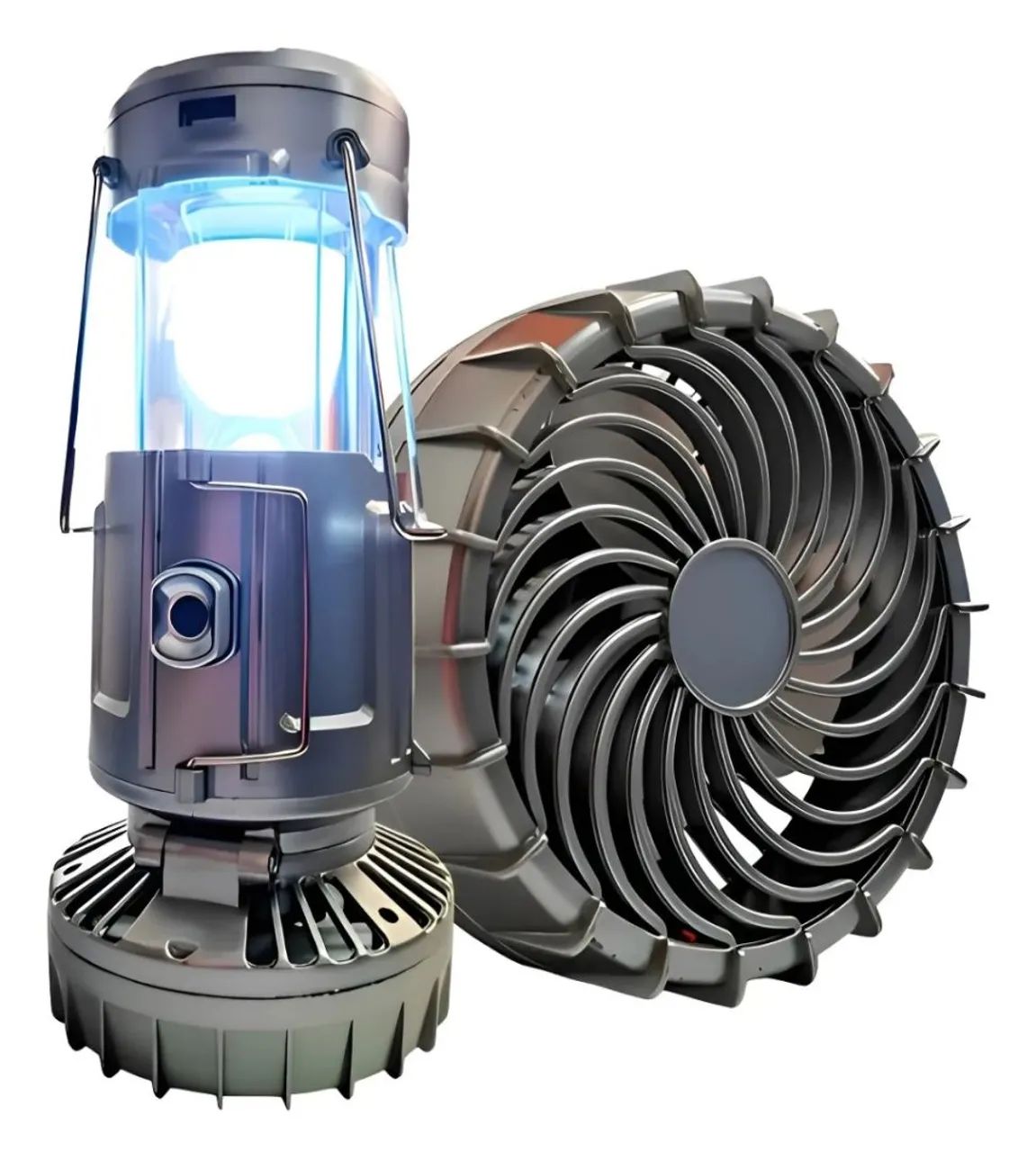 Ventilador portátil com luminária. - Foto 3