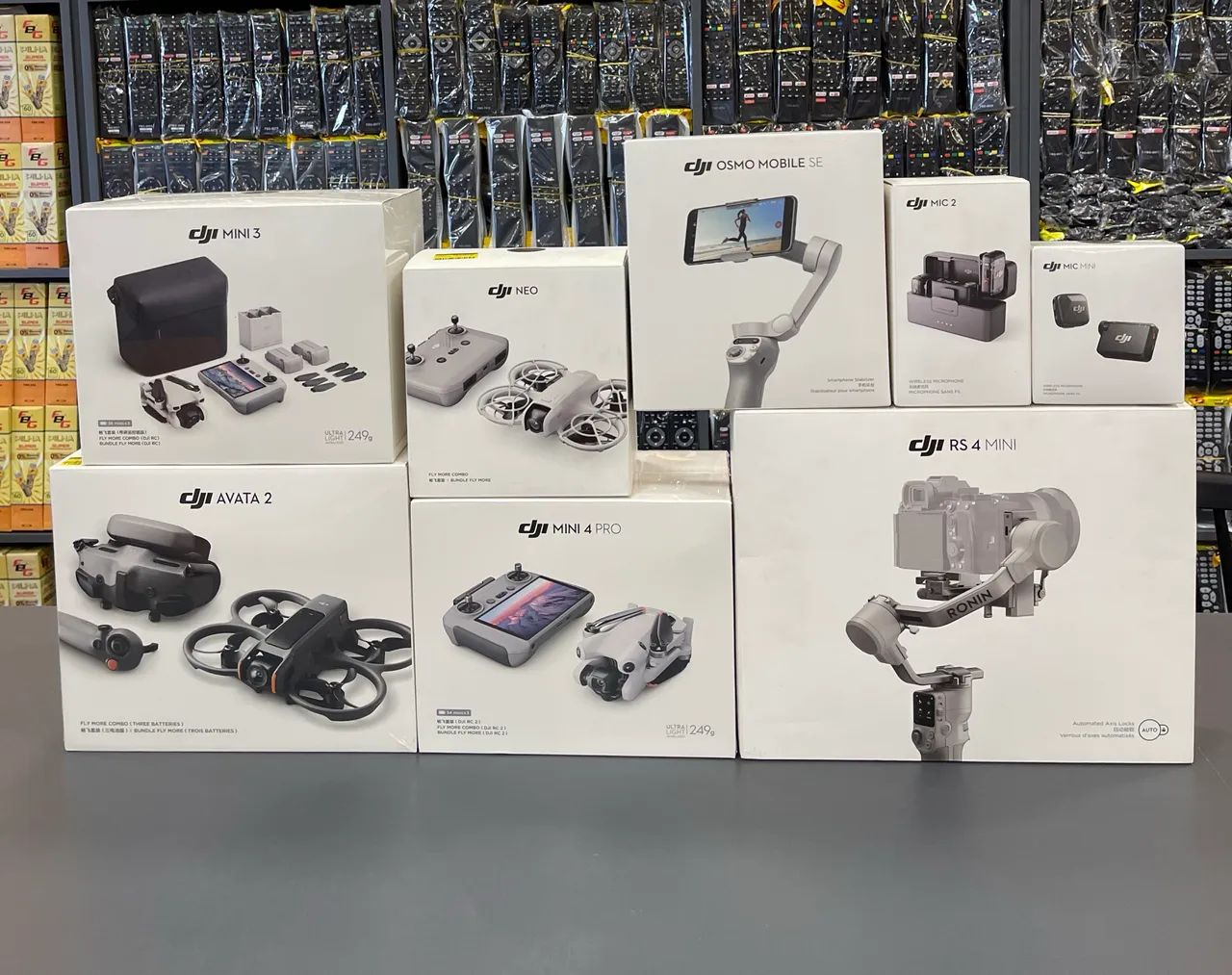 PRODUTOS DA MARCA DJI DEONES ESTABILIZADORES E MICROFONES LAPELA ORIGINAL 