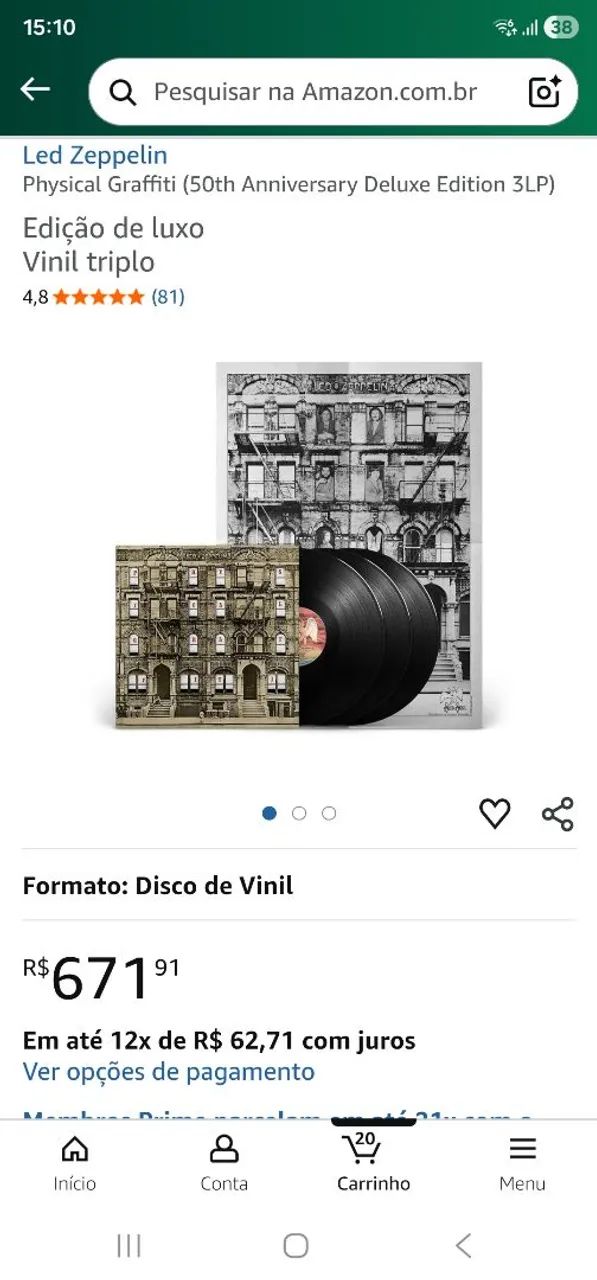 Vinil Led Zeppelin Physical Graffiti 3 discos! - Foto 5