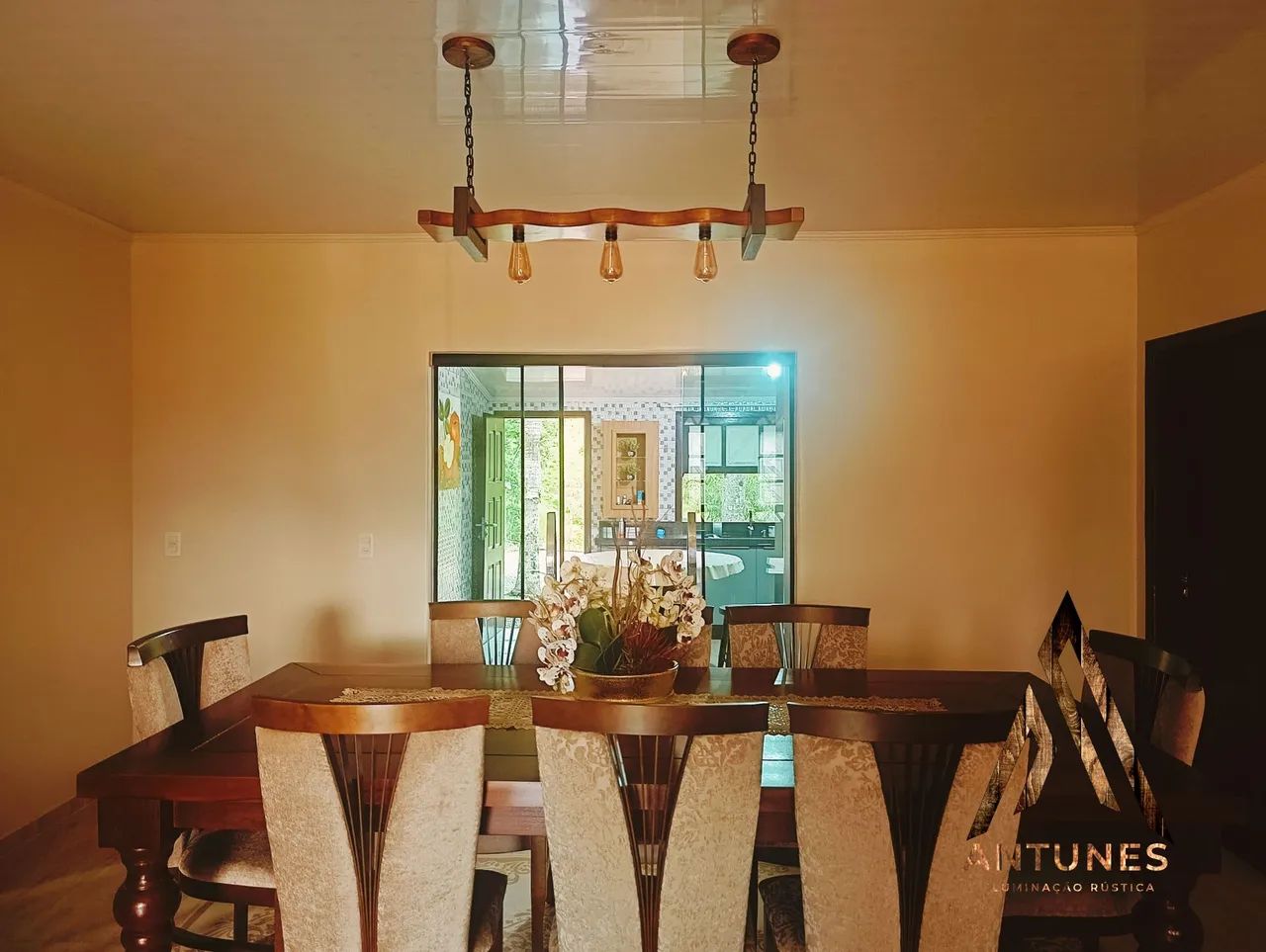 Pendente Rustico Estilo Industrial De Madeira Maciça 95cm - Foto 6