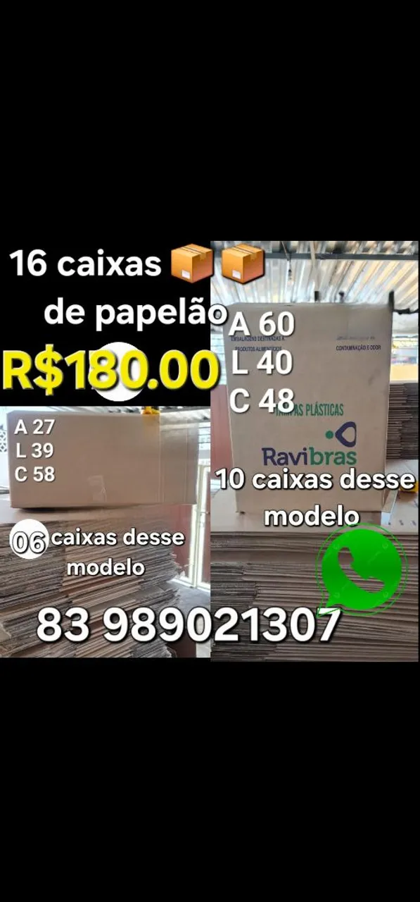 Caixas de papelão -kit 16 uni de caixas de papelão para embalagens transportes mudancas
