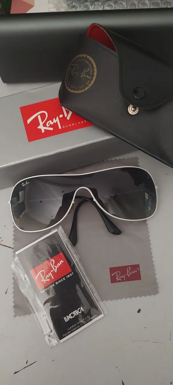 Óculos de sol Ray-Ban Aviator branco - Foto 3