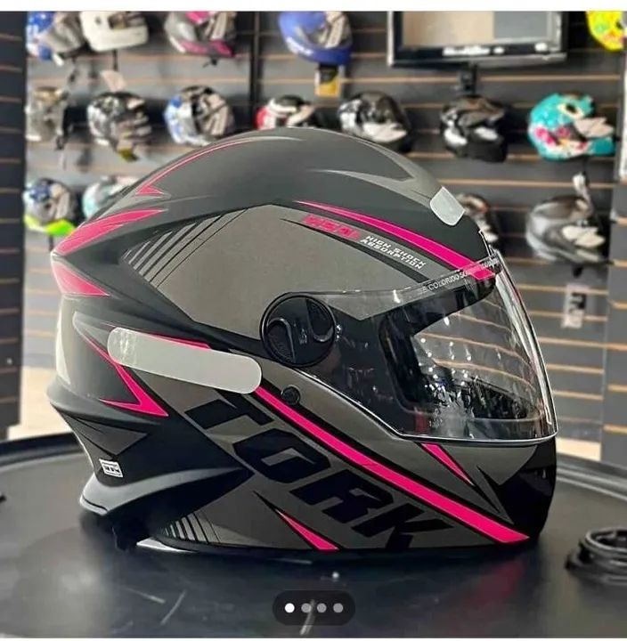 Capacete Torq Preto e Rosa - Novo! - Motos - Jaguaribe, João Pessoa ...