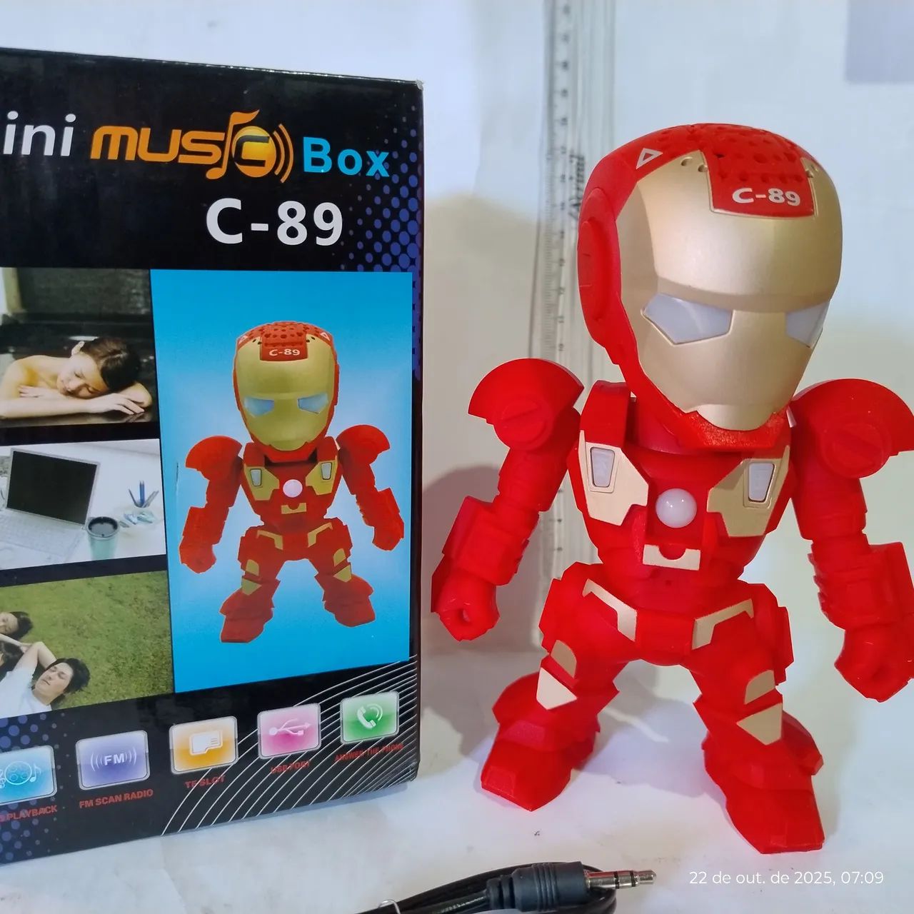 Caixa de som Marvel Homem de Ferro. Novo. - Foto 5