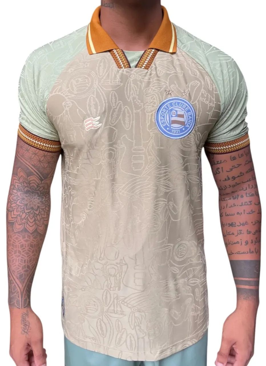 Camisa Esporte Clube Bahia - Edição Especial Dourada - Bahia de Todas as Artes - Oficial