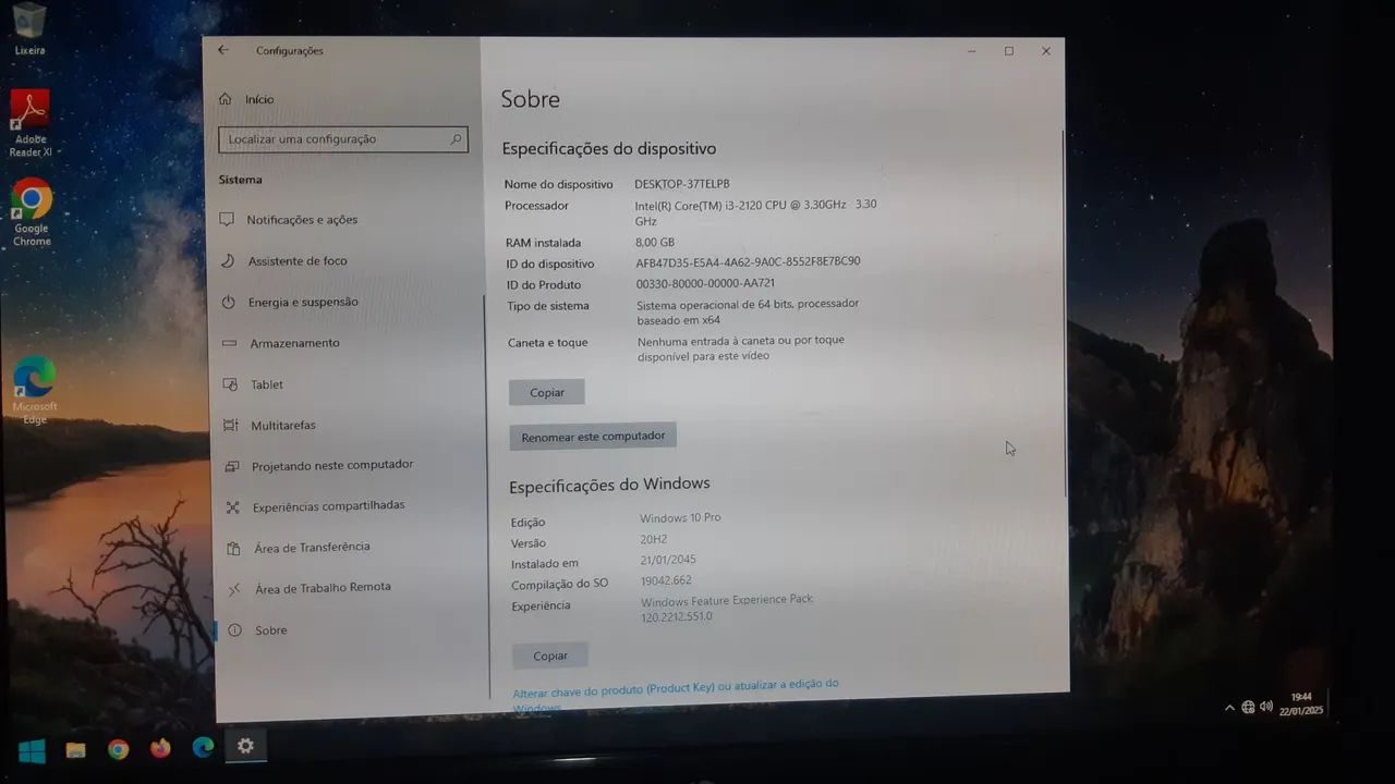 Computador Intel Core i3 2120 - 8GB RAM - 1 tera  - Windows 10 Pro 