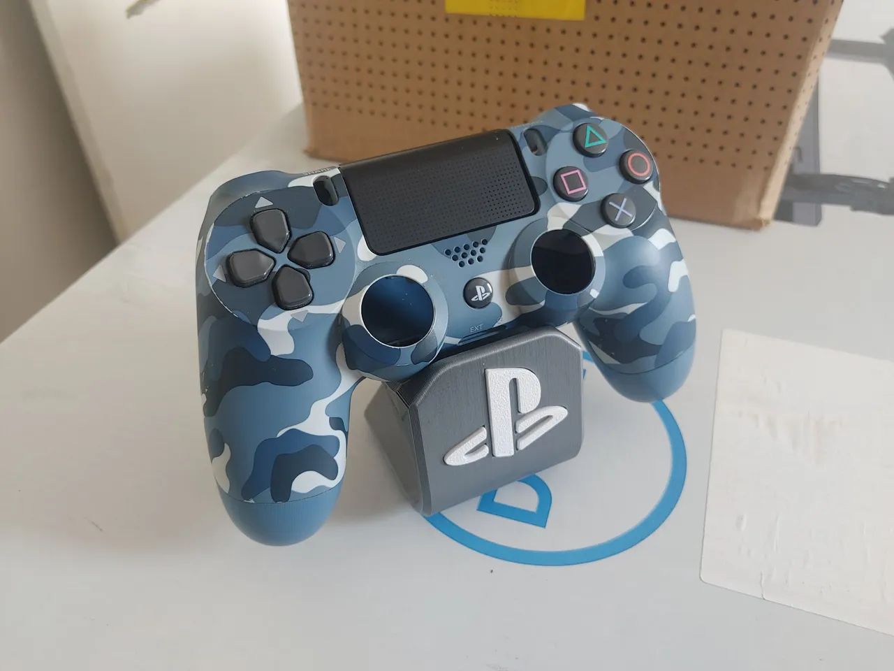 Carcaça Camuflado Azul. Controle Ps4 - Foto 5