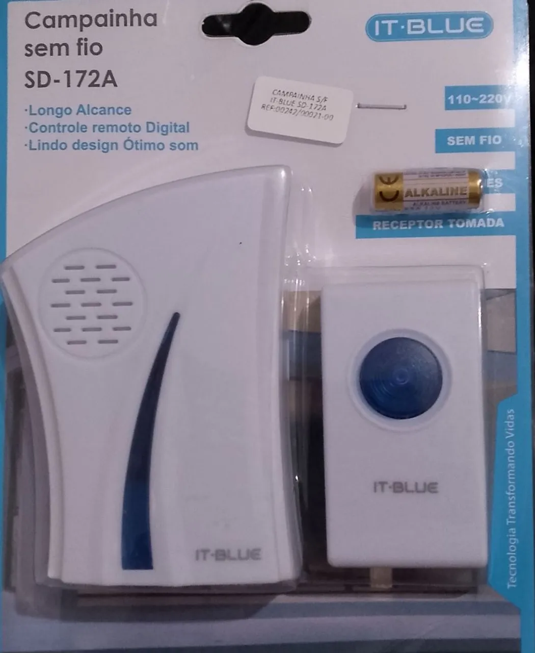 Campainha Sem Fio IT-BLUE SD-172A - Novo