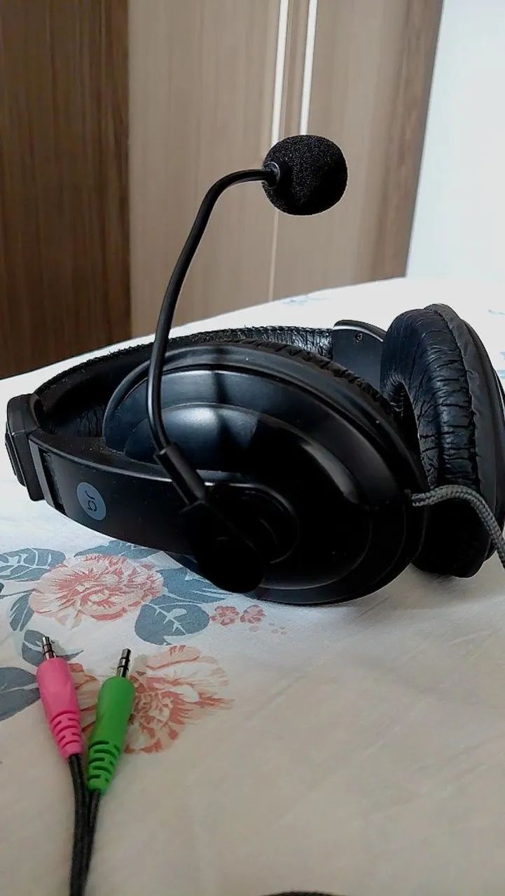 Headset Office Com Microfone Bright P2<br><br>Perfeito estado de conservação e funcionamento - Foto 4