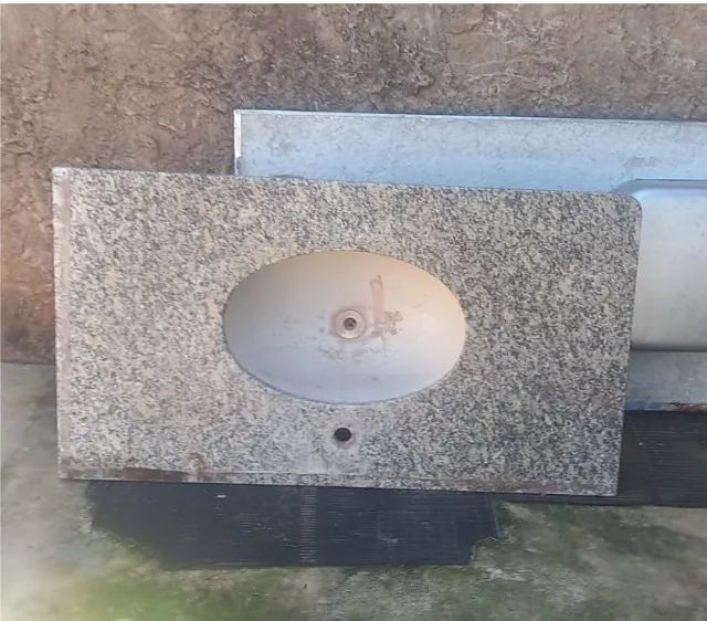 Pia de granito com cuba