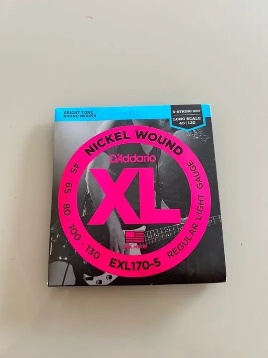 Cordas para Baixo D'Addario XL170-5 - 5 Cordas - Light