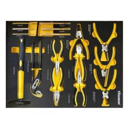 CARRO PARA FERRAMENTAS AMARELO WORK STATION 258 PECAS TITANIUM - Foto 6