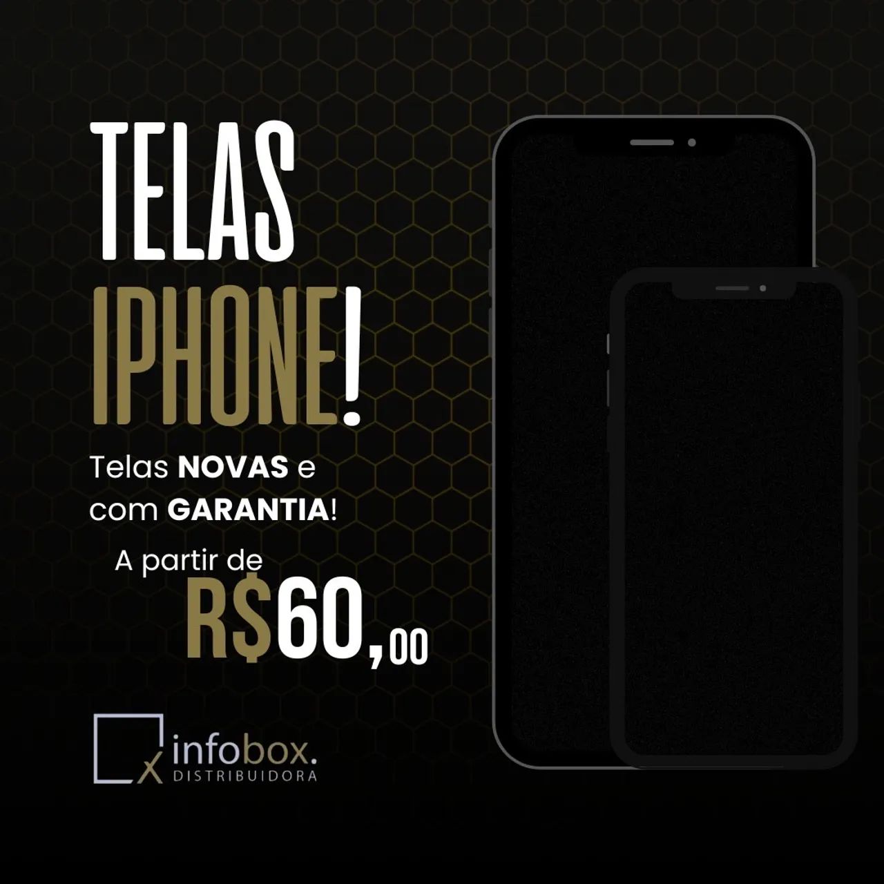 TELAS, FRONTAIS, DISPLAYS PARA IPHONE. AMOLED E LCD. A PARTIR DE R$60,00