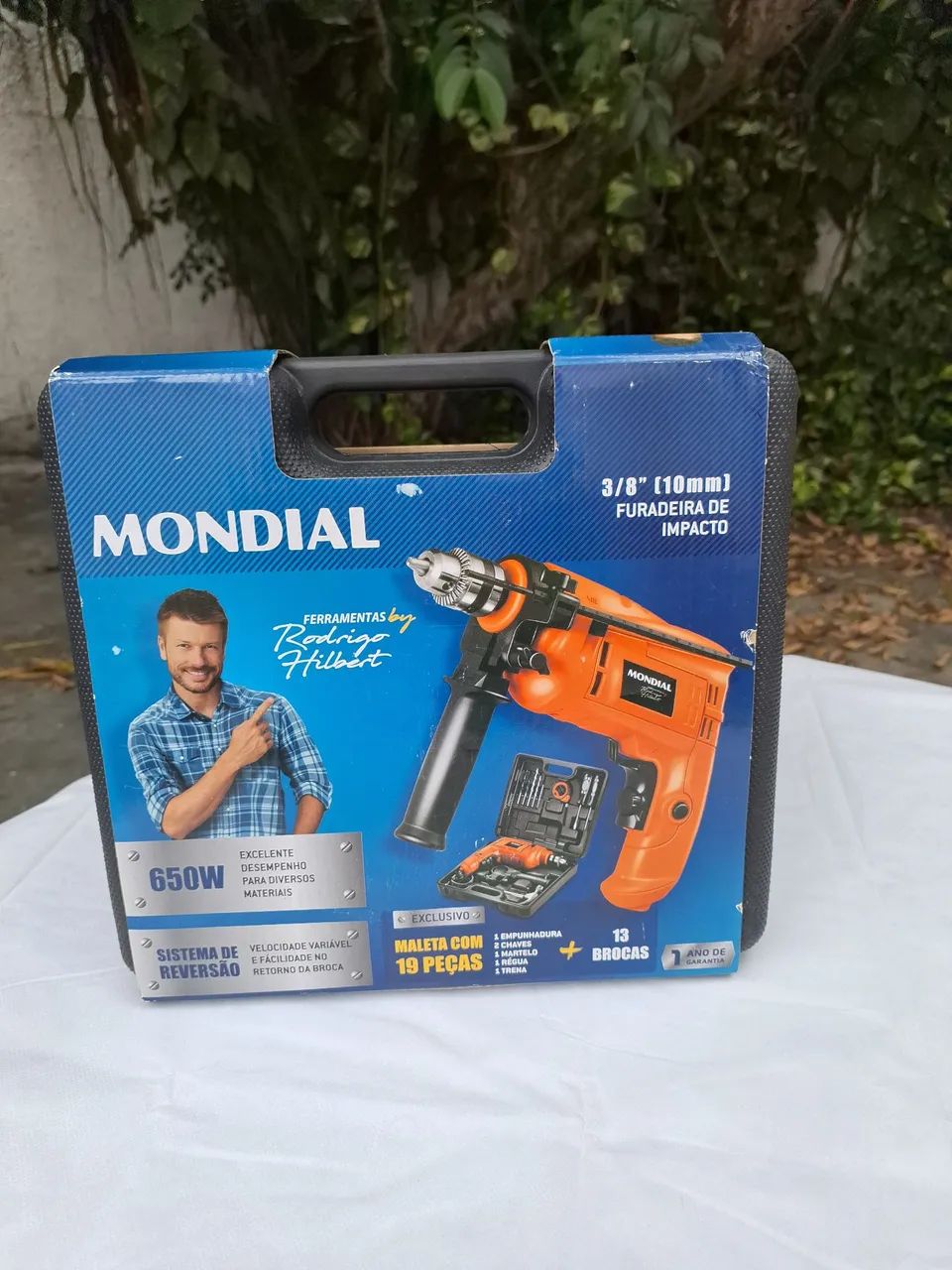 Furadeira de impacto Mondial 650w, 127v, com maleta e 19 acessórios, na embalagem.  - Foto 5