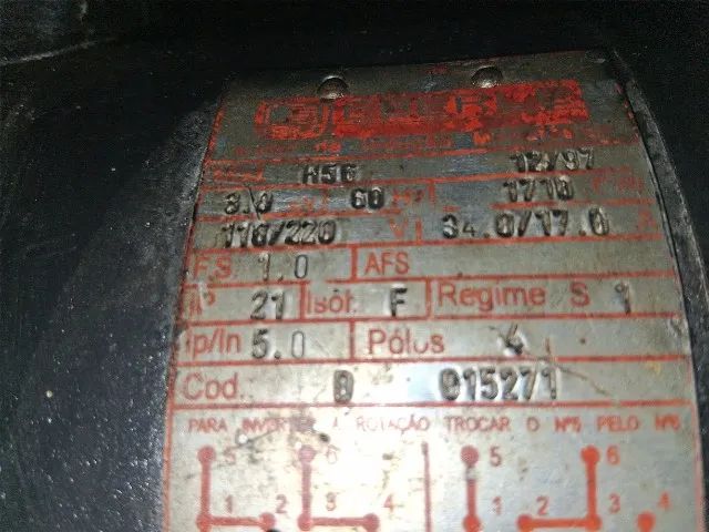 Motor 3 HP 110/220 indução 1710 rpm - Foto 3