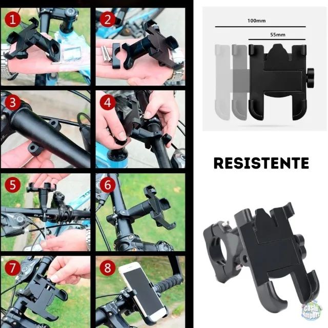 Suporte de Celular em alumínio para Motos e bicicletas - Foto 5