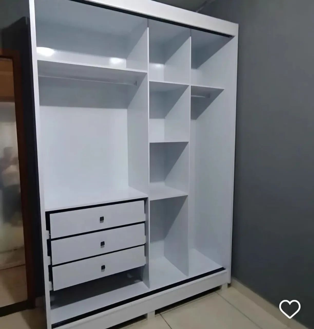 Guarda-Roupa com Portas de Correr e Espelho novo horizonte - Foto 4
