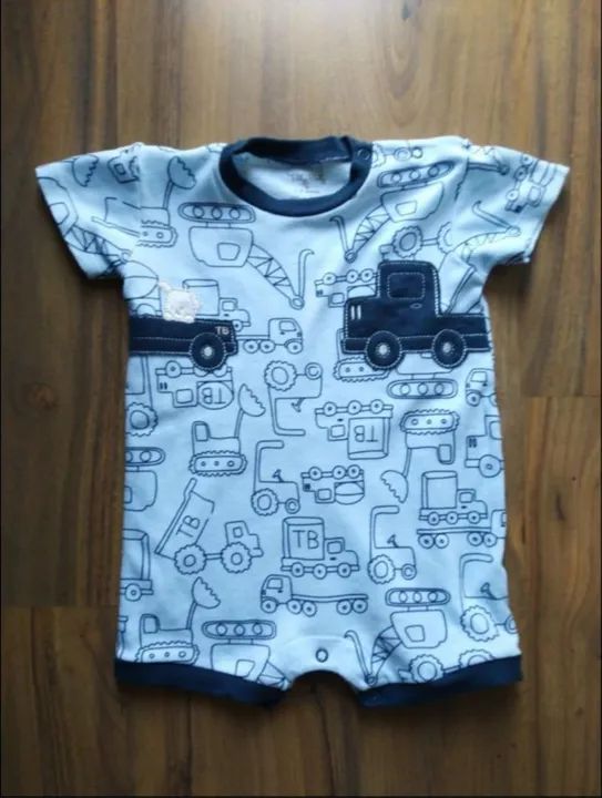 Macacão Bebê Menino -  Carrinhos- seminovo