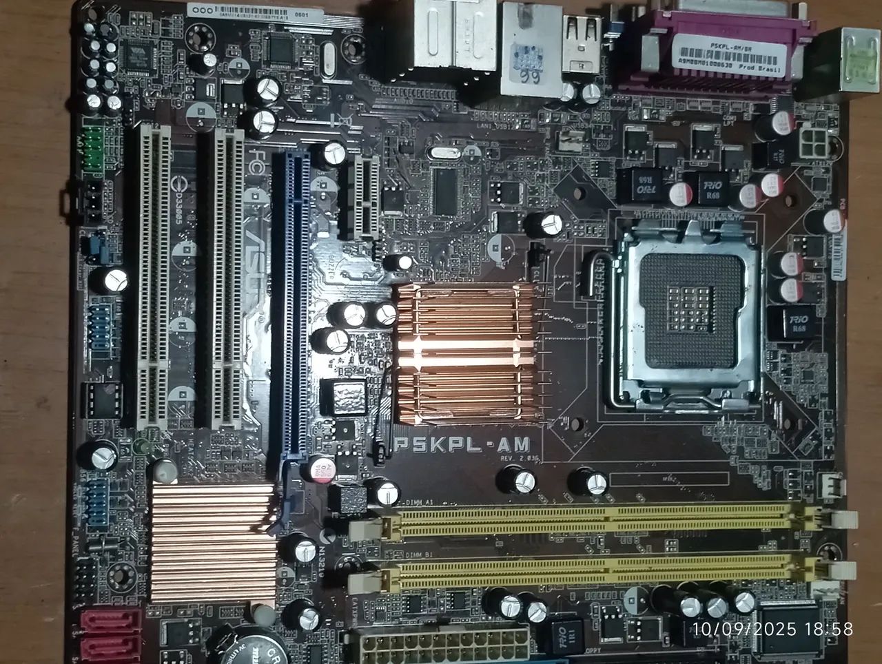 Placa mãe P5KPL-AM DDR2 Placa Liga e não dá Video - Foto 2