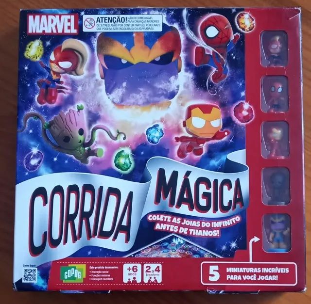 Corrida Mágica Marvel, - Jogo de Tabuleiro - Cor:Estampado - Copag