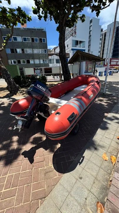 Bote flexboat SR12/ 6 pessoas/ com motor Yamaha 25 modelo DM  2 tempos  Ano 1998 - Foto 6