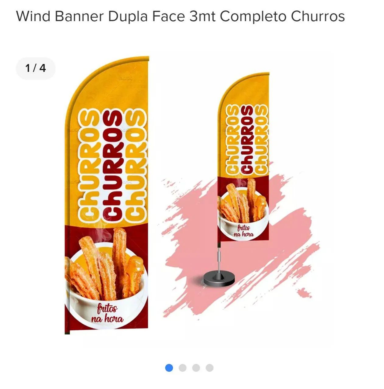 Banner Dupla Face Churros 3 Metros