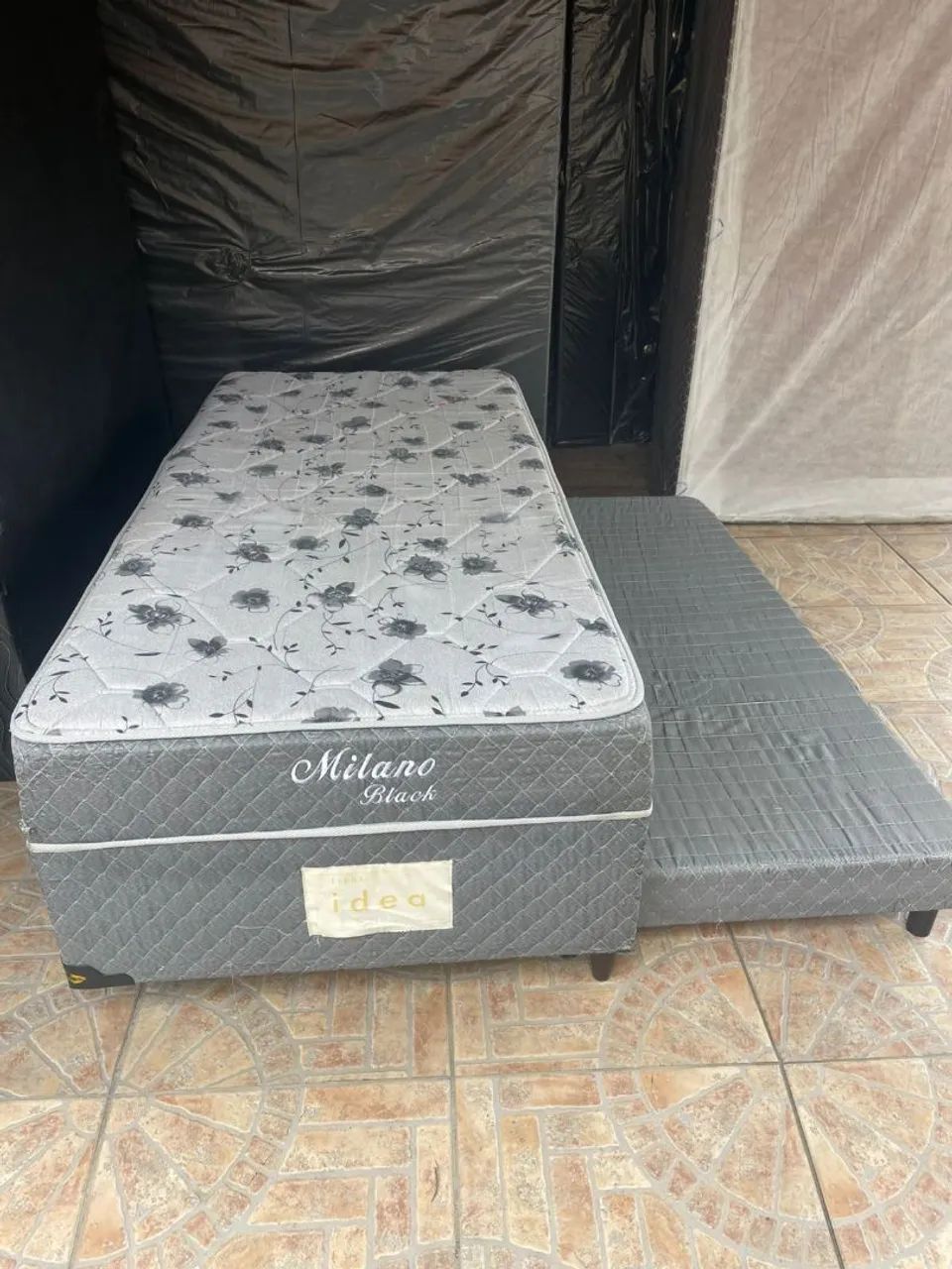 Cama c\auxiliar solteiro box 