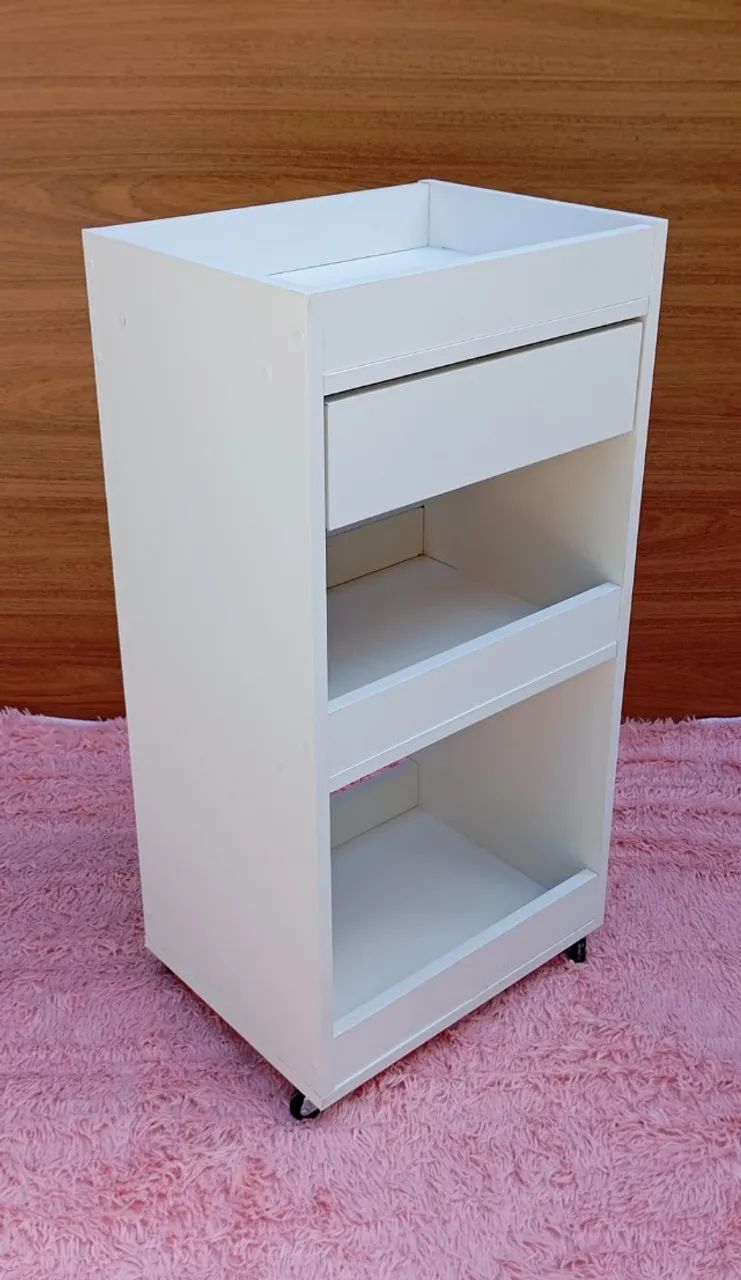 Promoção Carrinho Auxiliar 1 Gaveta 100% MDF, Entrega Gratuita na Grande Vitória ES  