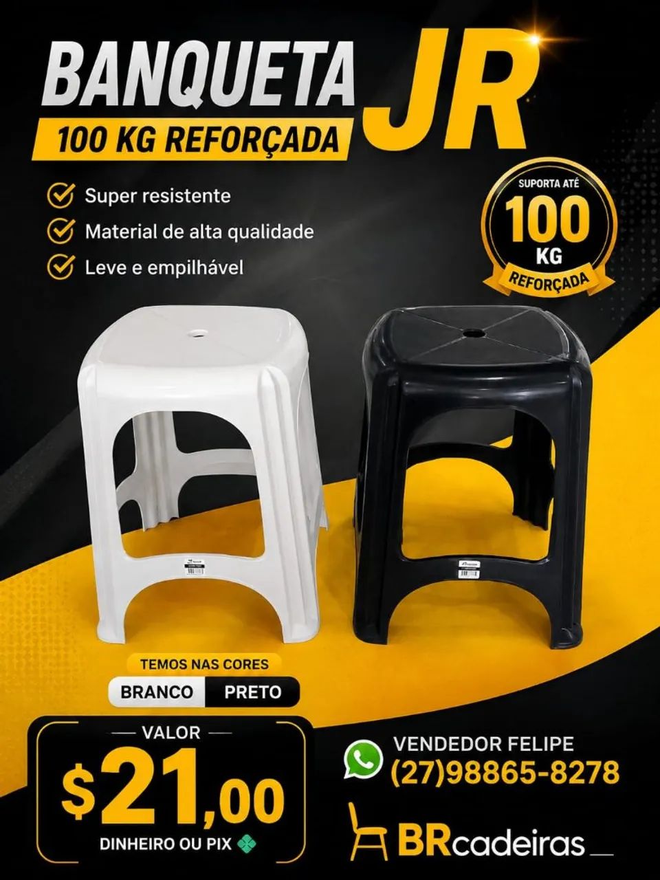 Super Promoção Banqueta Jr Reforçada 