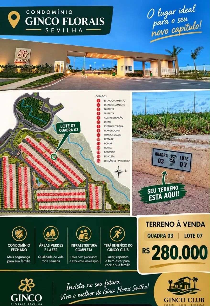 Vendo terreno florais Sevilha 