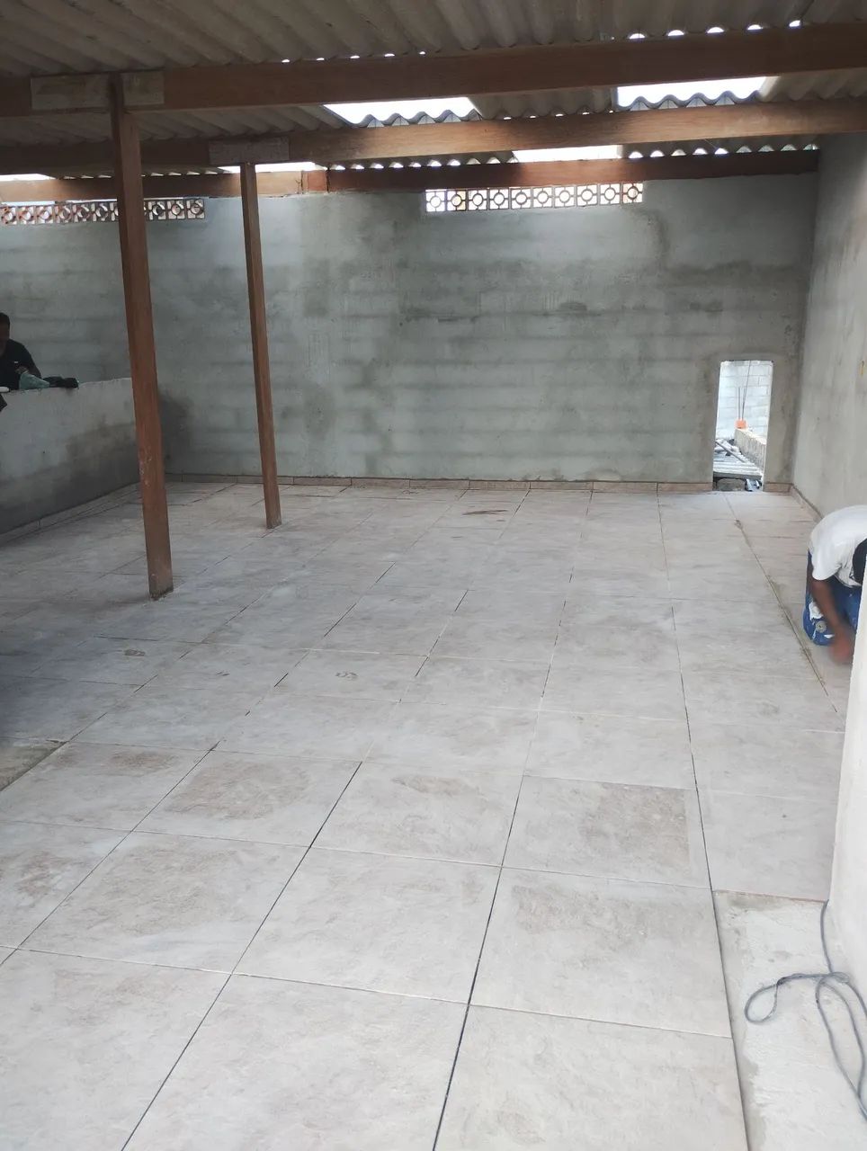 Construção civil trabalho com piso alvenaria reboco 